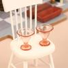 10Pcs 1/12 Dollhouse Simulation Mini High Footed Champagne Glass Ornament Toys Dollhouse Miniature Accessories Decoration Toys