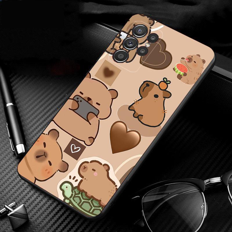 Kreskówkowa Urocza Kapibara Etui na Telefon Dla Samsung Galaxy S25 S24 S23 S22 S21 Ultra S24 S23 S22 S21 S25 Plus S24 S20 FE