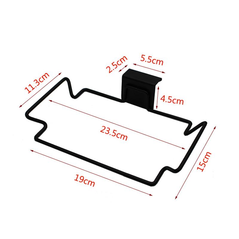 

Кухонная полка для мусора, держатель для мешков для мусора на двери шкафа, держатель для хранения мусора в шкафу из нержавеющей стали чёрный