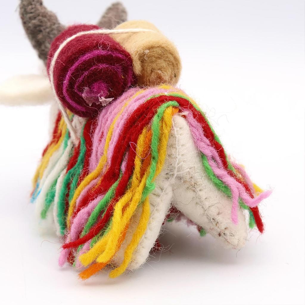 Tomo Corporation Animale in Feltro Nepalese Yak Arcobaleno, Circa. 5 x 10 x 7cm (H), 10625-806-092
