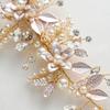 SWEETV Gold Wedding Hair Clip Comb Handmade Bridal Hair Accessories for Women Wedding
