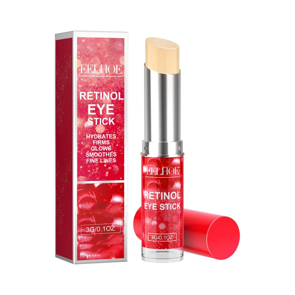 EELHOE  Retinol Eye Stick For Wrinkles Eye Cream Stick Fine Lines Moisturizing Eye Area Care Under Eye Bags Dark Circles Reduction 3g