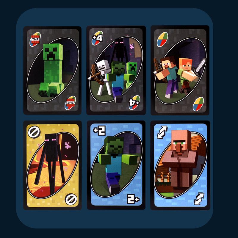 UNO Minecraft Edition: Genuine Mattel Playing Cards for Casual Multiplayer and Happy Party Games.
