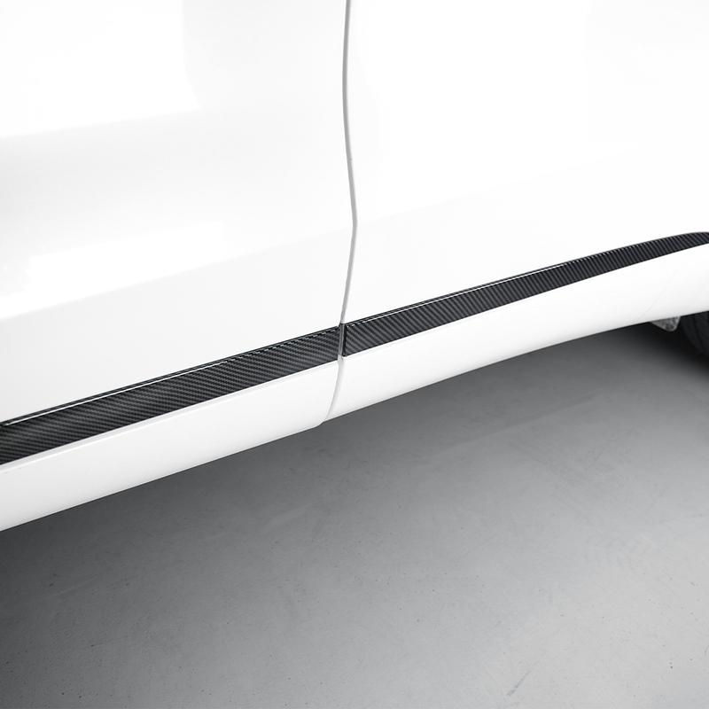 For Genesis GV70 -2025 6PCS Car Carbon Fiber Black ABS Body Side Panel Cover Trim Styling Mouldings Exterior Parts