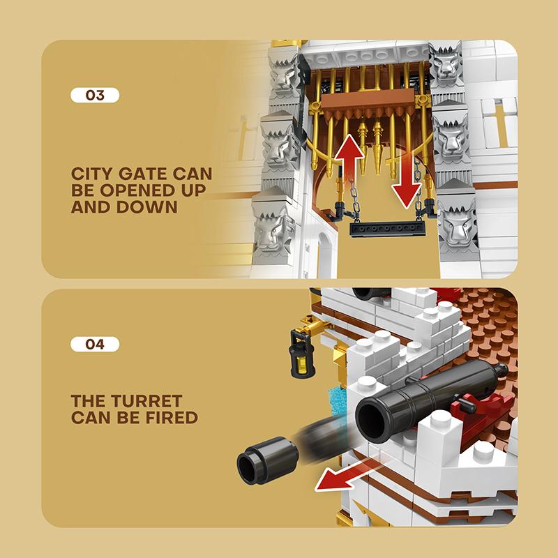 4168PCS Royal Bay Castle Building Blocks Medieval Vintage City Scape Construction Model Bricks Toys Creative Gifts for Children