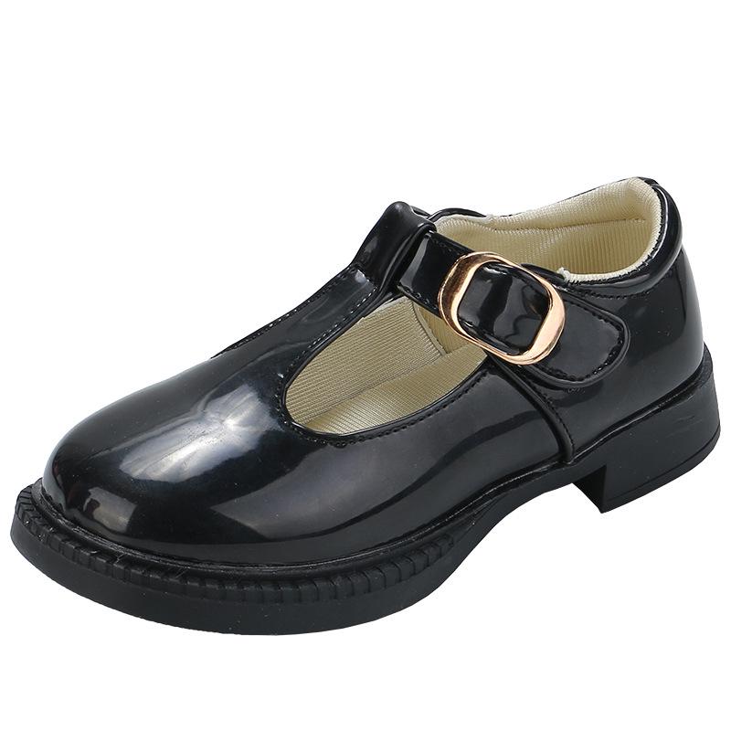 Children's Girls Princess Leather Flats - Soft Sole Spring/Autumn 2026 Student Performance Shoes