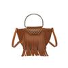 Women's bag spring and summer new 2025 Korean version fashion rivet shoulder bag personalized tassel messenger bucket bag pu