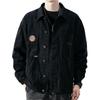 Herren Trendy Locker geschnitten Retro Revers Jeansjacke für Frühling & Herbst