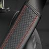 Embossed Fiber Leather Car Seat Belt Shoulder Strap Cover 1Pc Decompression Comfort Easy To Clean for Daily Use 1PCS