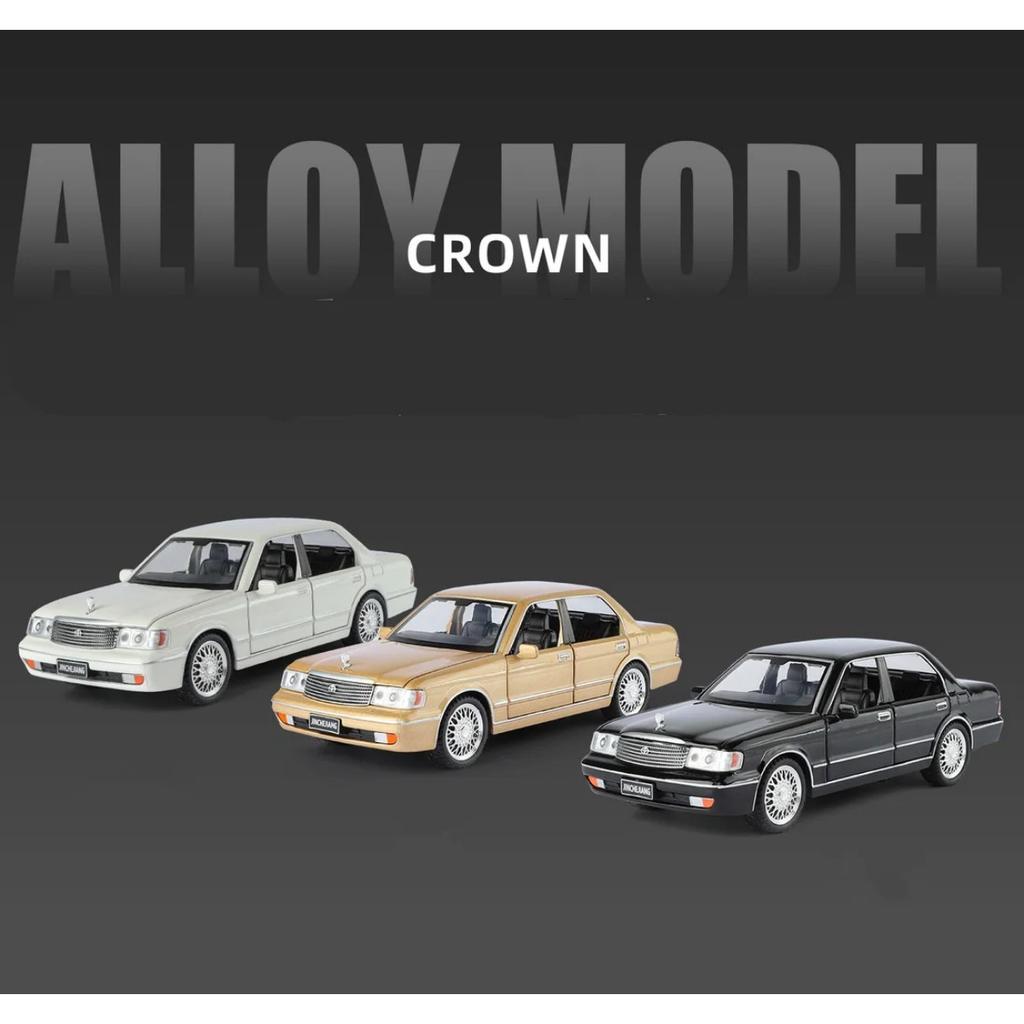 1/32 Toyota Crown 133 JZS133 S130 Alloy Classic Luxy Car Model Diecast Metal Retro Old Vehicles Car Model Sound and Light Kids Toy Gift