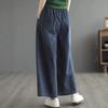 Jeans Oversize a Gamba Larga da Donna Casual Lavaggio Denim Pantaloni Vintage Larghi Elastici a Vita Alta Dritti Pantaloni Jeans Moda