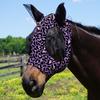 "Breathable Horse Head Cover with Anti-Mosquito Protection and Various Prints for Equestrian Use"