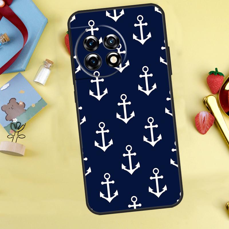 Anchor Boat Case For OnePlus 13R 12R 10R 15 13 12 11 10 9 13T 10T 8T Nord CE 5 2 3 4 Lite N20 N30 Cover