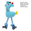 Plush Deer Dog Toy Squeaky Stuffed Animal Dog Chew Toy Interactive Rope Knot Tug-of-War Toy for Dogs Teeth Cleaning Boredom Relief