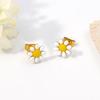 Little Daisy Gold Necklace & Earring Set: Fashionable Light Luxury Stainless Steel Flower Jewelry for Women