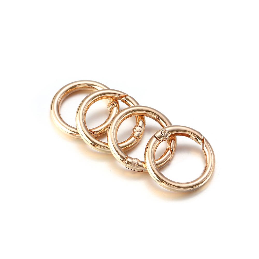 

5-10pcs/lot Metal Openable Round Spring Clasps Keychain Bag Clips Hook Dog Chain Buckles Connector For DIY Jewelry Making 28mm 5pcs