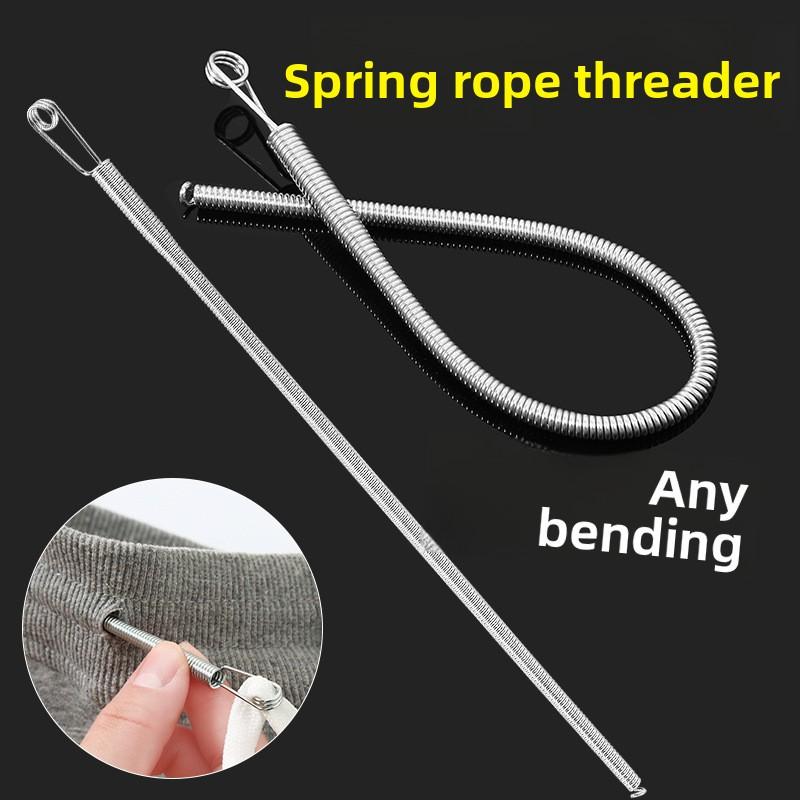 1 PCS Bendable Spring Drawstring Threader Clip Pants Hoodies Elastic Band Lace Cord Flexible Drawstring Thread DIY Sewing Tool