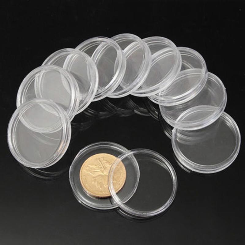 5PCs PCCB High Quality Acrylic Coin Capsules Holder Case 40mm For Silver Dollar