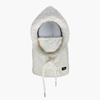 New European and American windproof design winter women's plush hooded mask hat cold cycling autumn and winter