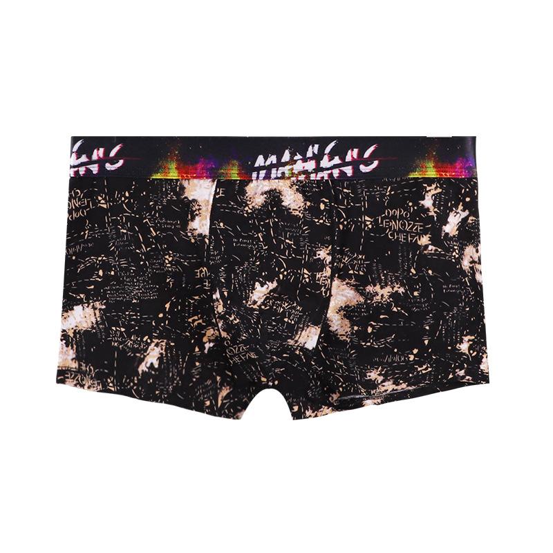 Pure cotton men's underwear sports personality trend four-corner shorts for boys, young and young breathable boxer shorts summer