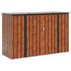 Cutie de depozitare pentru grădină Maro 214 x 82 x 132 cm Oțel