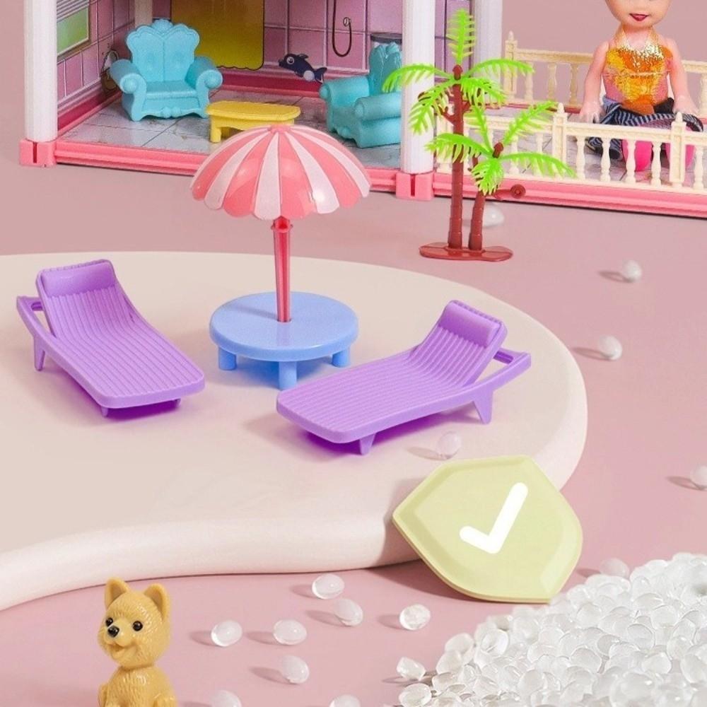 3D Doll House Set with LED Lighting Doll House Assembly Creative Villa House  Kids