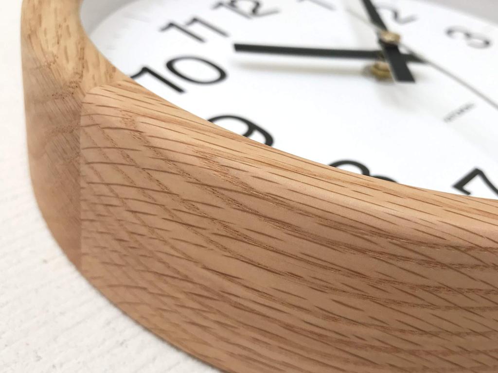 KATOMOKU Muku Clock 16 Oak Wall Clock Continuous Second Hand Radio km-108OA 220mm (SKP Clock)