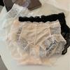 Lady Summer New Style Sexy Pure Desire Jacquard Lace Cotton Crotch Bag Hip Middle Waist Triangle Briefs