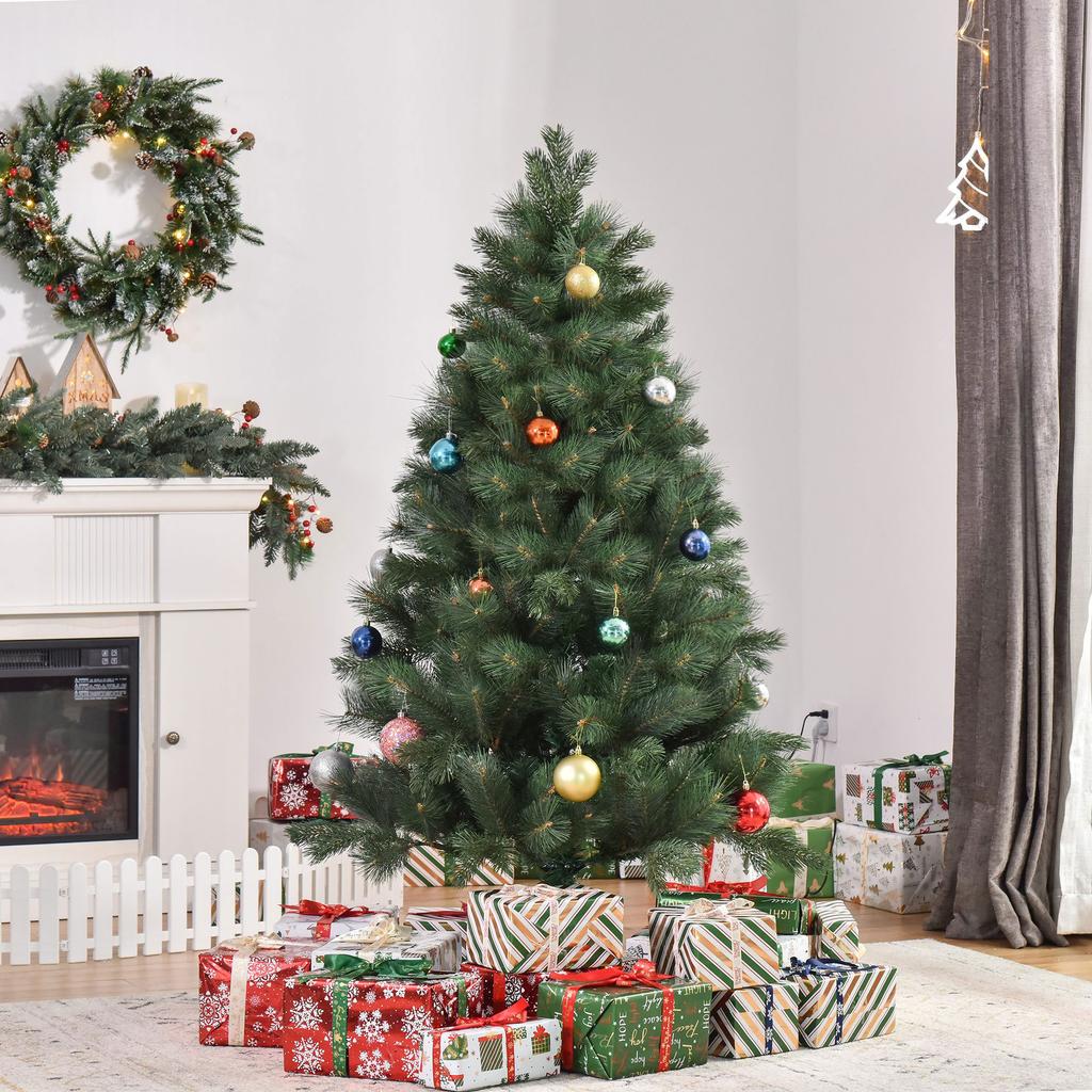 Christmas Tree Ø90 x 180 cm, Artificial Fir, Realistic Needle Coverage, Green