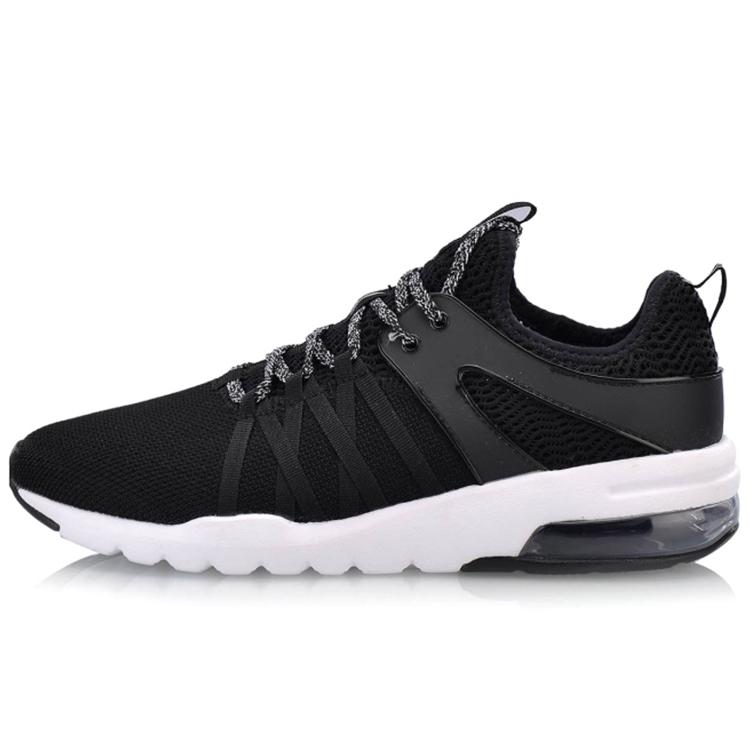 New LiNing Bubble Cushioned Wear Resistant Slip Resistant Breathable Lightweight Low Top Casual Shoes Women's Black White AGCN136-1