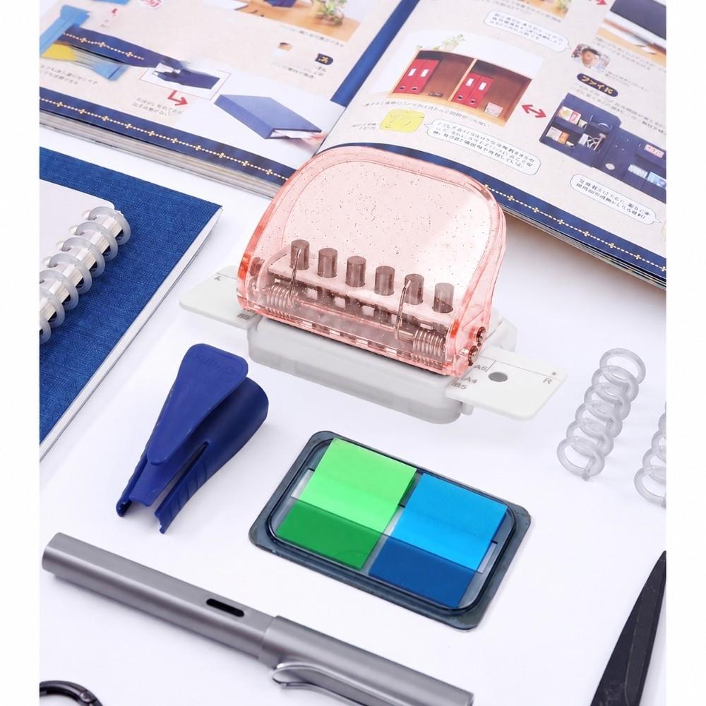 Portable 6 Hole Paper Punch Mini Size Binding Machine Mini Office Hole Punch Office