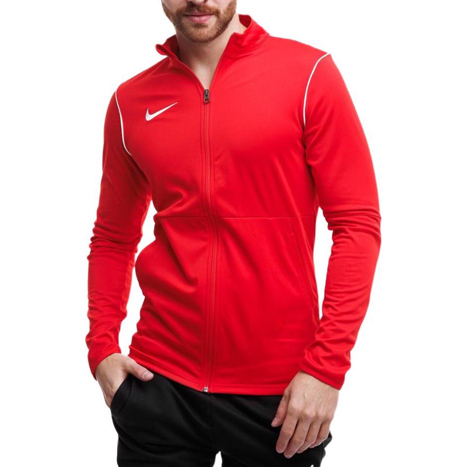 Nike Solid Color Stand Collar Knitted Football Jacket Men Jackets University-Red BV6885-657