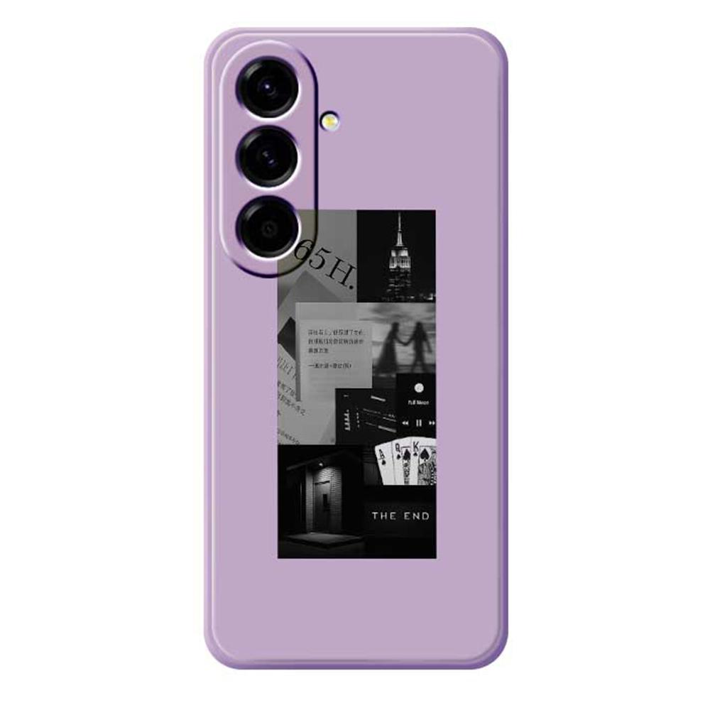 

For Samsung Galaxy A56 5G Case Stitching Photos Pattern Printing Straight Edge TPU Phone Back Cover