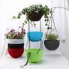 Self-absorbing Flowerpot Rattan-like Weaving Texture And Absorbent Rope Flower Pot with Hanging Chain Planter for Indoor Outdoor