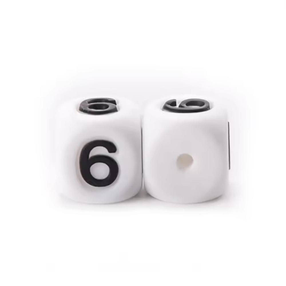 40Pcs/lot 12mm Silicone Digital Star Love Beads Alphabet Beads DIY Pacifier Chain Bracelet Jewelry Accessories