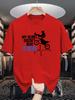 Unisexs Crew Neck T Shirt My Heart Does Not Beat It Revs Motocross Graphic Tee Casual Tops Dirt Bike Fans Summer Daily Outfit Gift