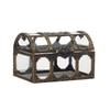 1/3pcsTransparent Pirate Treasure Box Crystal Gem Jewelry Box Storage Organizer Chest Treasure for Jewelry Gem Trinket Box