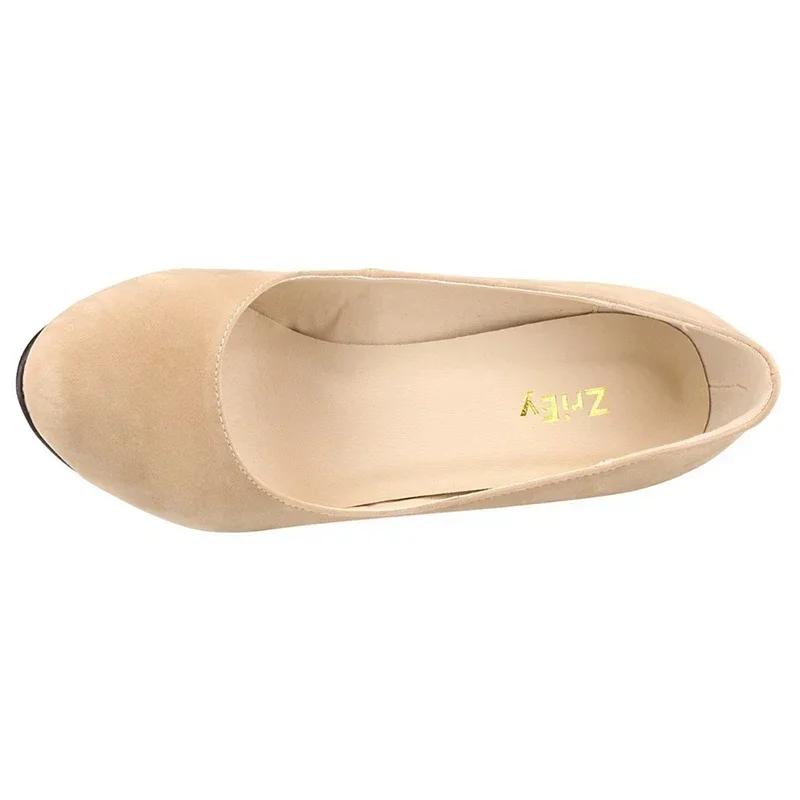 Damskor Kilklackar Vår Höst Klassiska Sexiga Spetsiga Tår Platå Höga Klackar Pumps Svart Kontorsdam Partyklänning Bröllopssko