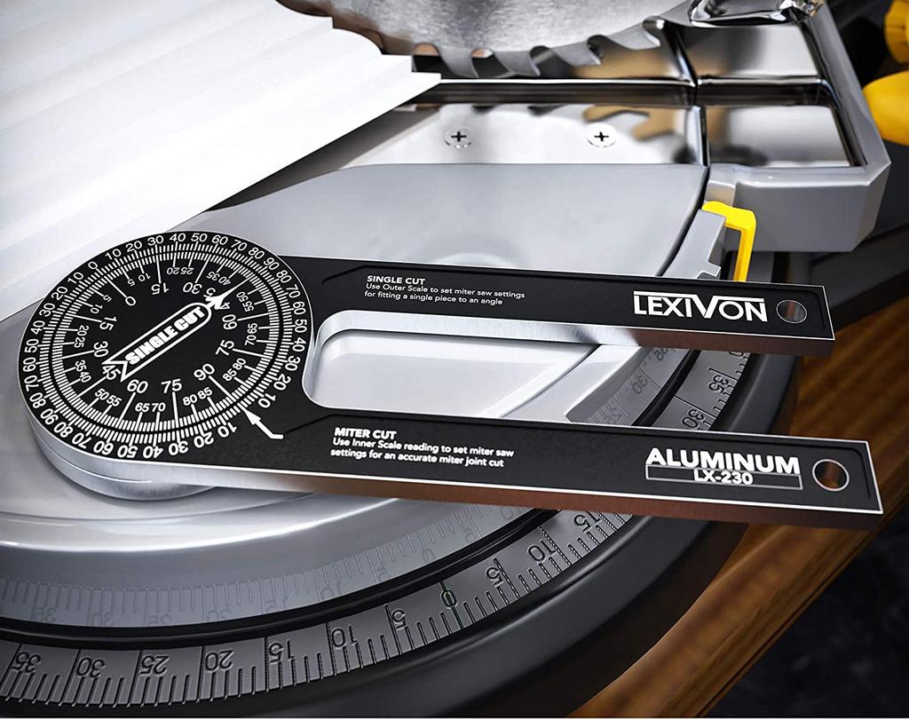 Industrial Grade 360 Horizontal Angle Gauge Protractor for Woodworking & Router Tools Miter Saw & Drill Locator