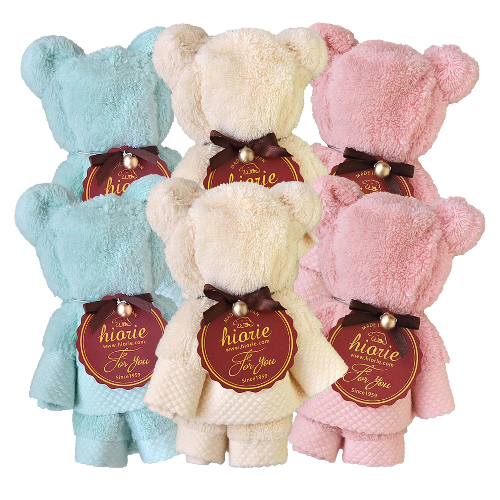 

Подарочное полотенце Имабари Полотенце Медведь Набор из 6 штук Подарочный набор полотенец Подарок Празднование День рождения Свадьба Выпускной Подарок Милый Женский Сделано в Японии Полотенце для рук