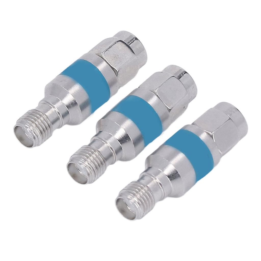 3 Pcs RF Coaxial DC Block 2W SMA Male to Female Stainless Steel 2dB RF Coaxial Attenuator
