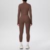 Zipper Crop Top Jacket & High-Waist Butt-Lifting Pocketed Pants Sports Set - Perfect for Yoga, Running, & Casual Fitness.