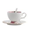 Luxury Ceramic Coffee Cup Spoon Plate Set Exquisite Latte Flower Tea Water Cup Milk Cups  Office
