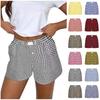 Women's Retro Plaid High-Waisted Wide-Leg Casual Shorts