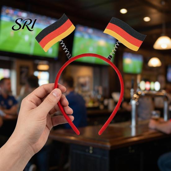 Photo Prop Headband Football for Women Men Soccer Cheering National Flag Eye-catching Party Headwear Hairband Game Day Accessories Sports Fans