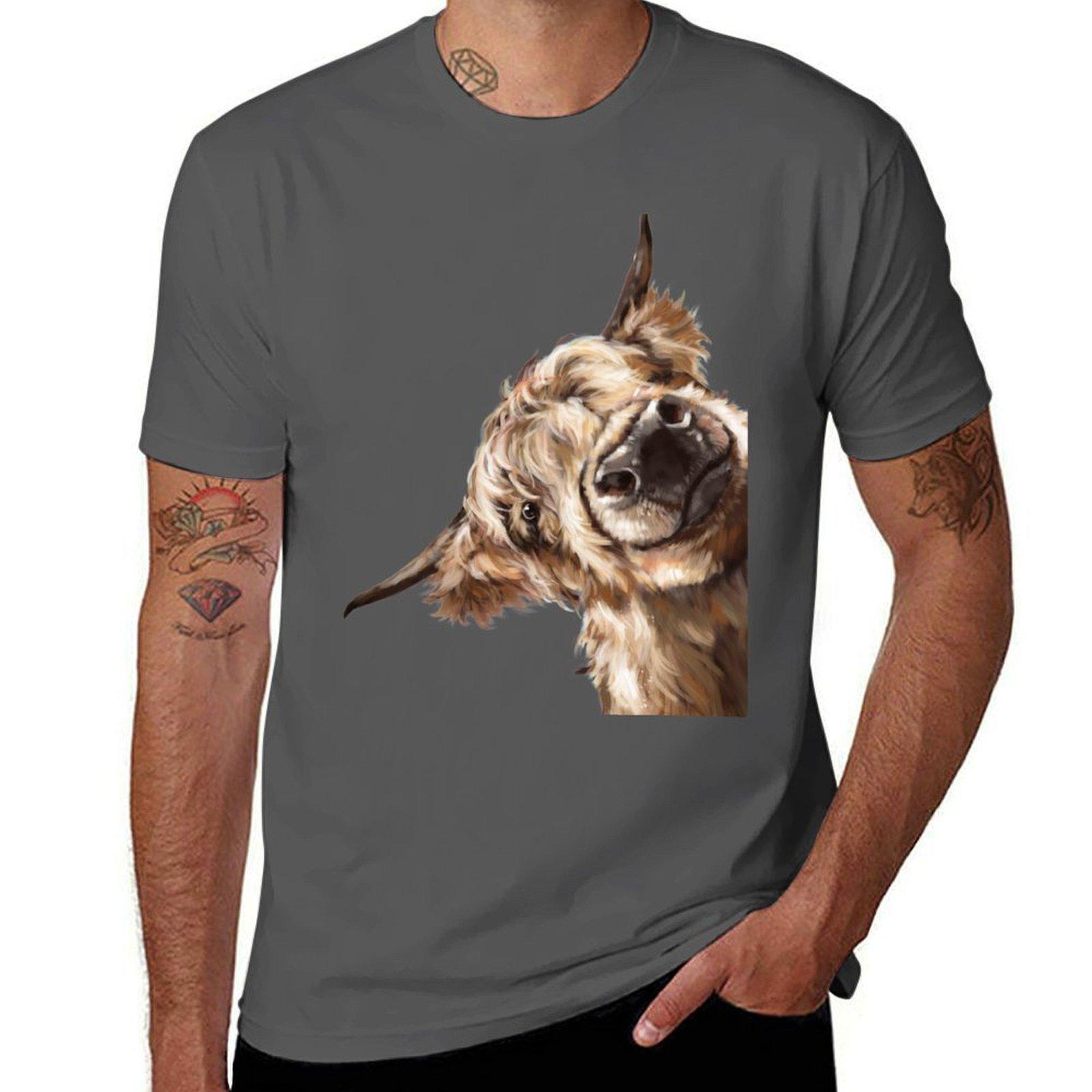 

Sneaky Highland Cow T-Shirt black cotton t-shirt plain for man package man t shirts graphic T-Shirt 4XL