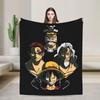 Katakuri Figure Flannel Blankets Monkey D Luffy Awesome Throw Blankets for Bed Sofa Couch 125*100cm Bedspread