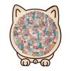Interactive Family Games Colored Cat Shaped Wooden Jigsaw Puzzle, Creative Desktop Ornament, Unique Animal Shape Intricate Pattern Puzzles Wood
