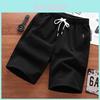 Men Summer Cotton Shorts With Drawstring Waist For Casual Beach Wear