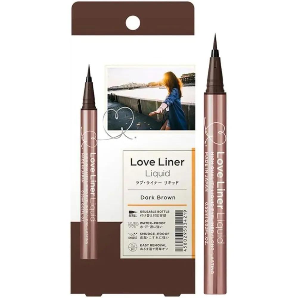 

Love Liner Liquid Eyeliner Waterproof Brush Pen Type Long-lasting Eye Enhancer (2 types) brown